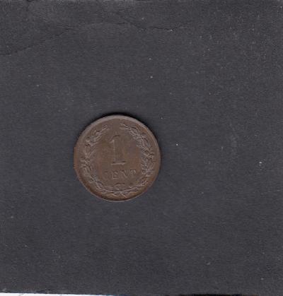 Beschrijving: 1 Cent WILLEM III